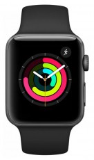Apple Watch S3 42mm asztroszürke alumíniumtok, fekete sportszíjjal Mobil / Kommunikáció / Smart - Okos eszköz - Okos karkötő - 331082