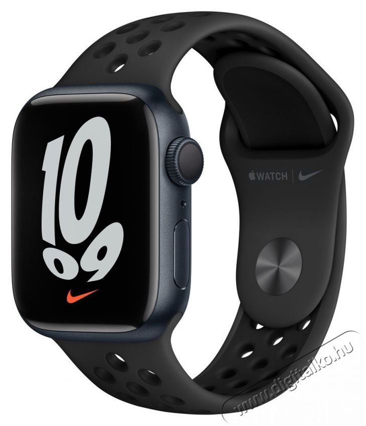 Apple Watch Nike S7 GPS-es (41mm) &eacute;jfekete alum&iacute;nium tok, fekete szilikon Nike sportsz&iacute;jas okos&oacute;ra Mobil / Kommunik&aacute;ci&oacute; / Smart - Okos eszk&ouml;z - Okos kark&ouml;tő - 385985