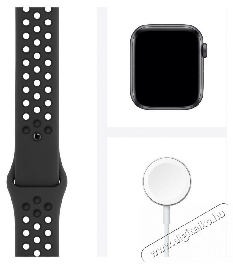 Apple Watch Nike SE (v2) GPS-es (40mm) asztrosz&uuml;rke alum&iacute;nium tok, fekete szilikon Nike sportsz&iacute;jas okos&oacute;ra Mobil / Kommunik&aacute;ci&oacute; / Smart - Okos eszk&ouml;z - Okos&oacute;ra - 385989