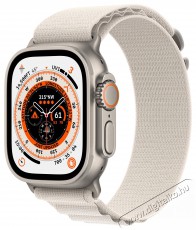 Apple Watch Ultra GPS + Cellular, 49mm titán tok (mqfr3cm/a) - starlight pánt, M méret Mobil / Kommunikáció / Smart - Okos eszköz - Okosóra - 400105