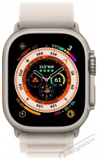 Apple Watch Ultra GPS + Cellular, 49mm titán tok (mqfr3cm/a) - starlight pánt, M méret Mobil / Kommunikáció / Smart - Okos eszköz - Okosóra - 400105
