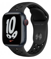 Apple Watch Nike S7 Cellular (41mm) &eacute;jfekete alum&iacute;nium tok, fekete szilikon Nike sportsz&iacute;jas okos&oacute;ra Mobil / Kommunik&aacute;ci&oacute; / Smart - Okos eszk&ouml;z - Okos&oacute;ra - 432951