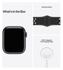 Apple Watch Nike S7 Cellular (41mm) &eacute;jfekete alum&iacute;nium tok, fekete szilikon Nike sportsz&iacute;jas okos&oacute;ra Mobil / Kommunik&aacute;ci&oacute; / Smart - Okos eszk&ouml;z - Okos&oacute;ra - 432951