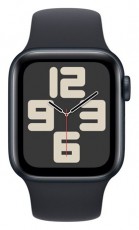 Apple Watch SE (2023) GPS – 40 mm-es éjfekete alumíniumtok, éjfekete sportszíj - S/M (MR9X3QH/A) Mobil / Kommunikáció / Smart - Okos eszköz - Okosóra - 500968