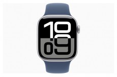 Apple Watch S10 GPS (42mm) ezüst alumínium tok, denim sportszíj (M/L) okosóra Mobil / Kommunikáció / Smart - Okos eszköz - Okosóra - 514599