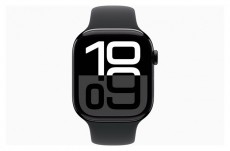 Apple Watch S10 GPS (46mm) kozmoszfekete alumínium tok, fekete sportszíj (S/M) okosóra Mobil / Kommunikáció / Smart - Okos eszköz - Okosóra - 514605