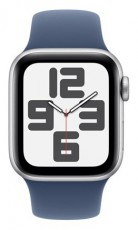 Apple Watch SE2 v3 GPS (40mm) ezüst alumínium tok, denim sportszíj (S/M) okosóra Mobil / Kommunikáció / Smart - Okos eszköz - Okosóra - 514610