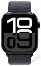 Apple Watch Series 10 46mm Cellular Jet Black Aluminium Case with Ink Sport Loop Mobil / Kommunikáció / Smart - Okos eszköz - Okosóra - 523644
