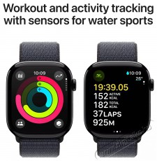 Apple Watch Series 10 46mm Cellular Jet Black Aluminium Case with Ink Sport Loop Mobil / Kommunikáció / Smart - Okos eszköz - Okosóra - 523644
