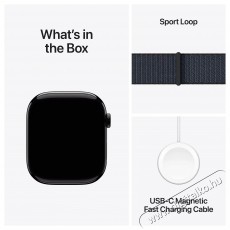 Apple Watch Series 10 46mm Cellular Jet Black Aluminium Case with Ink Sport Loop Mobil / Kommunikáció / Smart - Okos eszköz - Okosóra - 523644