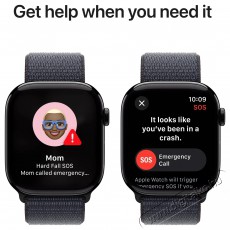 Apple Watch Series 10 46mm Cellular Jet Black Aluminium Case with Ink Sport Loop Mobil / Kommunikáció / Smart - Okos eszköz - Okosóra - 523644