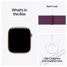 Apple Watch Series 10 46mm Cellular Rose Gold Aluminium Case with Plum Sport Loop Mobil / Kommunikáció / Smart - Okos eszköz - Okosóra - 523647