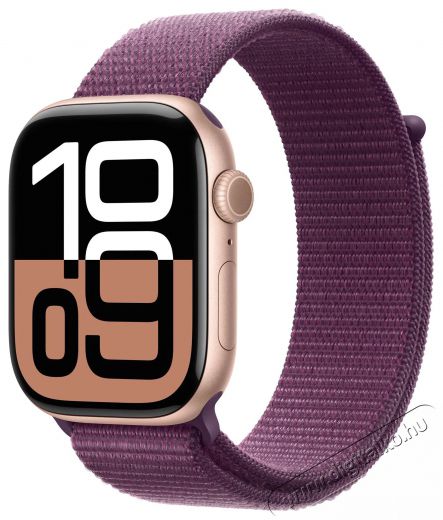 Apple Watch Series 10 46mm Cellular Rose Gold Aluminium Case with Plum Sport Loop Mobil / Kommunikáció / Smart - Okos eszköz - Okosóra - 523647