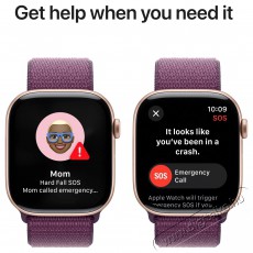 Apple Watch Series 10 46mm Cellular Rose Gold Aluminium Case with Plum Sport Loop Mobil / Kommunikáció / Smart - Okos eszköz - Okosóra - 523647