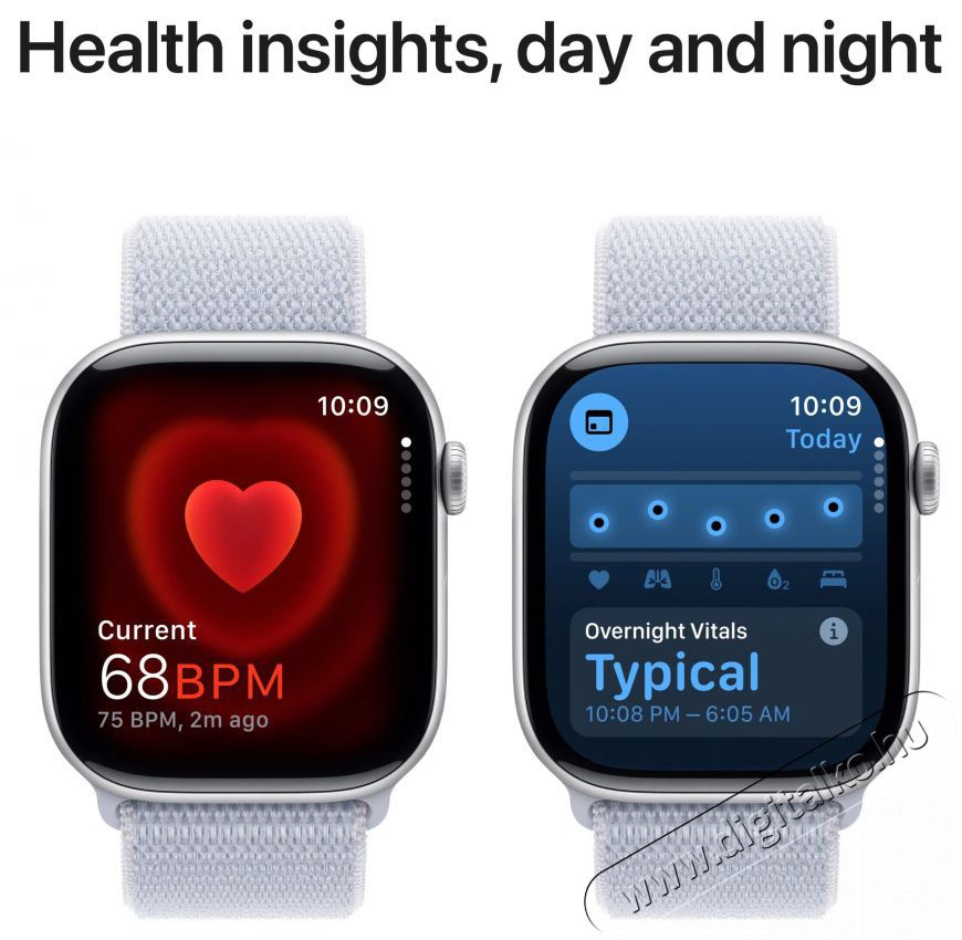 Apple Watch Series 10 46mm Silver Aluminium Case with Blue Cloud Sport Loop Mobil / Kommunik&aacute;ci&oacute; / Smart - Okos eszk&ouml;z - Okos&oacute;ra - 523641