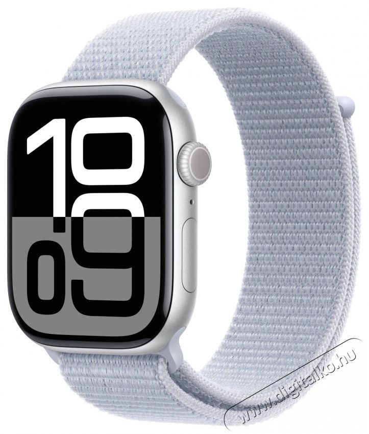 Apple Watch Series 10 46mm Silver Aluminium Case with Blue Cloud Sport Loop Mobil / Kommunik&aacute;ci&oacute; / Smart - Okos eszk&ouml;z - Okos&oacute;ra - 523641