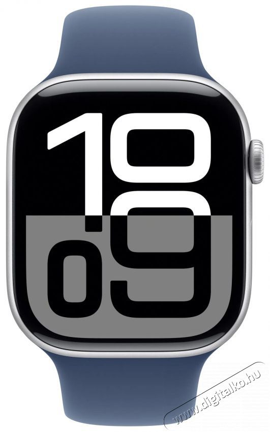 Apple Watch Series 10 46mm Silver Aluminium Case with Denim Sport Band - S/M Mobil / Kommunik&aacute;ci&oacute; / Smart - Okos eszk&ouml;z - Okos&oacute;ra - 523654