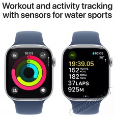 Apple Watch Series 10 42mm Silver Aluminium Case with Denim Sport Band - M/L Mobil / Kommunikáció / Smart - Okos eszköz - Okosóra - 523646