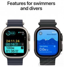 Apple Watch Ultra 2 49mm Black Titanium Case with Black Titanium Milanese Loop - M Mobil / Kommunik&aacute;ci&oacute; / Smart - Okos eszk&ouml;z - Okos&oacute;ra - 523649