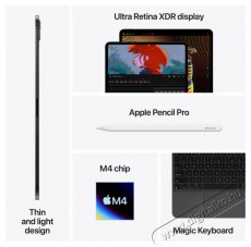 Apple iPad Pro 13 2024 1TB M4 nanotextur&aacute;lt &uuml;veg - ez&uuml;st tablet Mobil / Kommunik&aacute;ci&oacute; / Smart - Tablet - iOS tablet - 523711