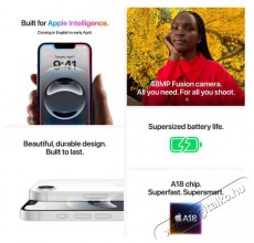 Apple iPhone 16e 512 GB fehér Mobil / Kommunikáció / Smart - Okostelefon - iOS - 526852