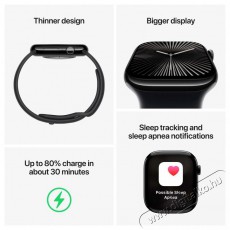 Apple Watch Series 10 42mm Silver Aluminium Case with Denim Sport Band - S/M Mobil / Kommunikáció / Smart - Okos eszköz - Okosóra - 526833
