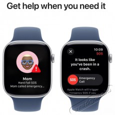 Apple Watch Series 10 42mm Silver Aluminium Case with Denim Sport Band - S/M Mobil / Kommunikáció / Smart - Okos eszköz - Okosóra - 526833