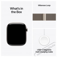 Apple Watch Series 10 46mm Cellular Natural Titanium Case with Natural Milanese Loop - S/M Mobil / Kommunik&aacute;ci&oacute; / Smart - Okos eszk&ouml;z - Okos&oacute;ra - 526834