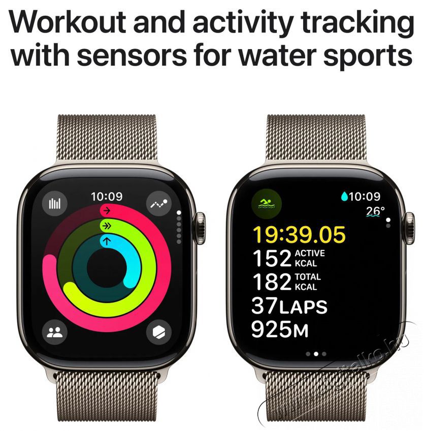 Apple Watch Series 10 46mm Cellular Natural Titanium Case with Natural Milanese Loop - S/M Mobil / Kommunik&aacute;ci&oacute; / Smart - Okos eszk&ouml;z - Okos&oacute;ra - 526834