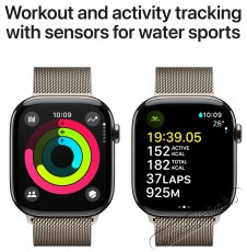 Apple Watch Series 10 46mm Cellular Natural Titanium Case with Natural Milanese Loop - S/M Mobil / Kommunik&aacute;ci&oacute; / Smart - Okos eszk&ouml;z - Okos&oacute;ra - 526834