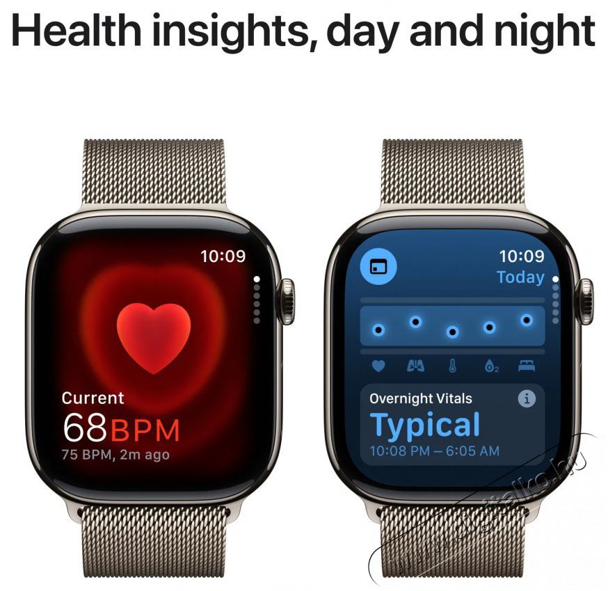 Apple Watch Series 10 46mm Cellular Natural Titanium Case with Natural Milanese Loop - S/M Mobil / Kommunik&aacute;ci&oacute; / Smart - Okos eszk&ouml;z - Okos&oacute;ra - 526834