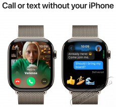 Apple Watch Series 10 46mm Cellular Natural Titanium Case with Natural Milanese Loop - S/M Mobil / Kommunik&aacute;ci&oacute; / Smart - Okos eszk&ouml;z - Okos&oacute;ra - 526834