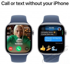 Apple Apple Watch Series 10 46mm Silver Aluminium Case with Denim Sport Band - M/L Mobil / Kommunikáció / Smart - Okos eszköz - Okosóra - 526835