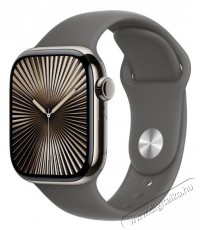Apple Watch Series 10 42mm Cellular Natural Titanium Case with Stone Grey Sport Band - M/L Mobil / Kommunikáció / Smart - Okos eszköz - Okosóra - 523669