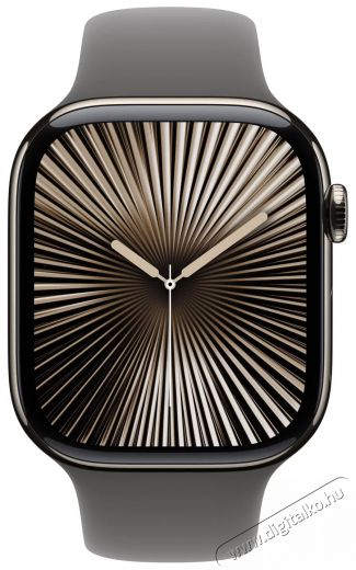 Apple Watch Series 10 42mm Cellular Natural Titanium Case with Stone Grey Sport Band - S/M Mobil / Kommunikáció / Smart - Okos eszköz - Okosóra - 523674