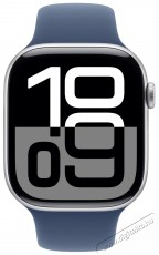 Apple Watch Series 10 42mm Cellular Silver Aluminium Case with Denim Sport Band - S/M Mobil / Kommunikáció / Smart - Okos eszköz - Okosóra - 523666