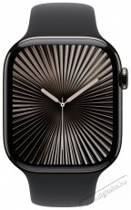 Apple Watch Series 10 42mm Cellular Slate Titanium Case with Black Sport Band - M/L Mobil / Kommunik&aacute;ci&oacute; / Smart - Okos eszk&ouml;z - Okos&oacute;ra - 523663