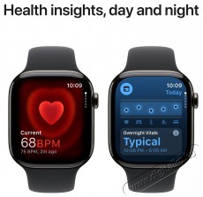 Apple Watch Series 10 42mm Cellular Slate Titanium Case with Black Sport Band - M/L Mobil / Kommunik&aacute;ci&oacute; / Smart - Okos eszk&ouml;z - Okos&oacute;ra - 523663