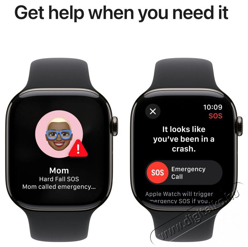 Apple Watch Series 10 42mm Cellular Slate Titanium Case with Black Sport Band - S/M Mobil / Kommunik&aacute;ci&oacute; / Smart - Okos eszk&ouml;z - Okos&oacute;ra - 523672