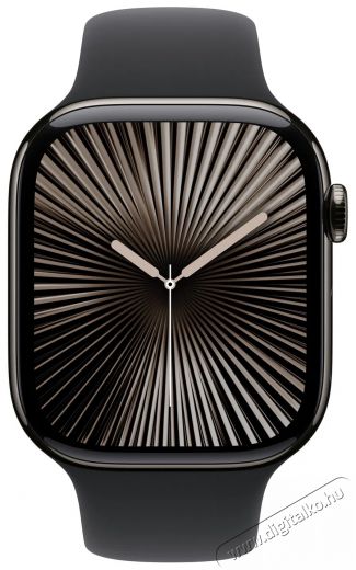 Apple Watch Series 10 42mm Cellular Slate Titanium Case with Black Sport Band - S/M Mobil / Kommunik&aacute;ci&oacute; / Smart - Okos eszk&ouml;z - Okos&oacute;ra - 523672