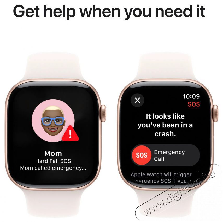 Apple Watch Series 10 46mm Cellular Rose Gold Aluminium Case with Light Blush Sport Band - M/L Mobil / Kommunik&aacute;ci&oacute; / Smart - Okos eszk&ouml;z - Okos&oacute;ra - 523673