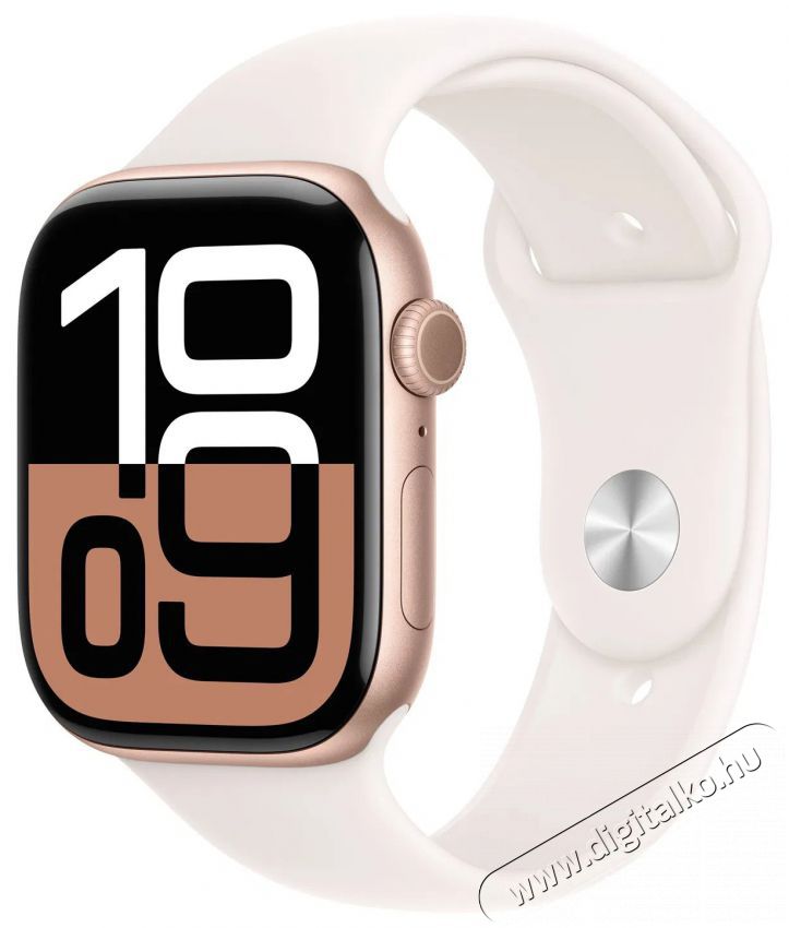 Apple Watch Series 10 46mm Cellular Rose Gold Aluminium Case with Light Blush Sport Band - M/L Mobil / Kommunik&aacute;ci&oacute; / Smart - Okos eszk&ouml;z - Okos&oacute;ra - 523673