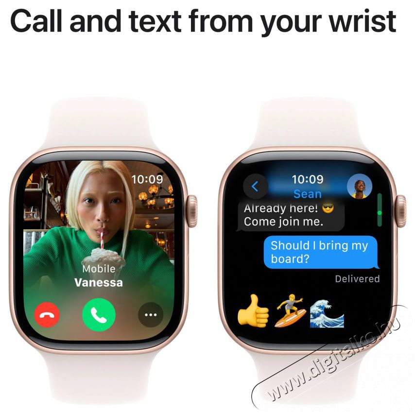 Apple Watch Series 10 46mm Cellular Rose Gold Aluminium Case with Light Blush Sport Band - M/L Mobil / Kommunik&aacute;ci&oacute; / Smart - Okos eszk&ouml;z - Okos&oacute;ra - 523673