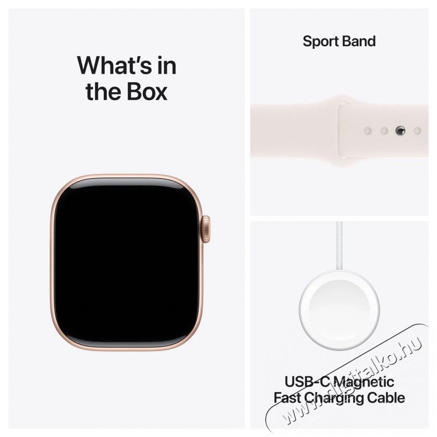 Apple Watch Series 10 46mm Cellular Rose Gold Aluminium Case with Light Blush Sport Band - M/L Mobil / Kommunik&aacute;ci&oacute; / Smart - Okos eszk&ouml;z - Okos&oacute;ra - 523673