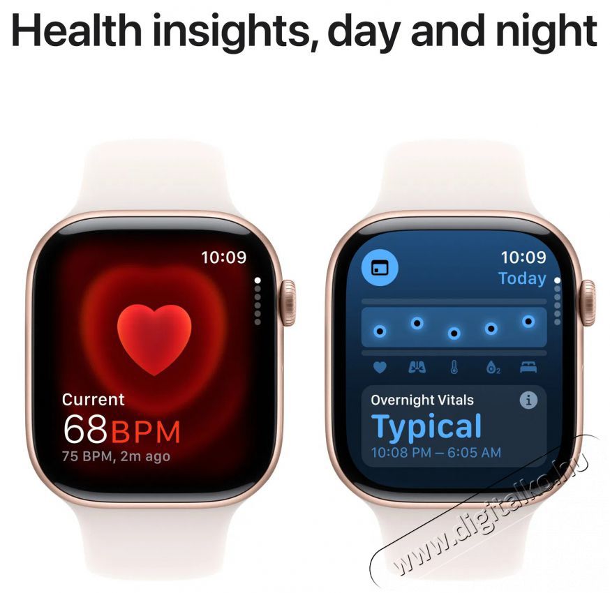 Apple Watch Series 10 46mm Cellular Rose Gold Aluminium Case with Light Blush Sport Band - M/L Mobil / Kommunik&aacute;ci&oacute; / Smart - Okos eszk&ouml;z - Okos&oacute;ra - 523673