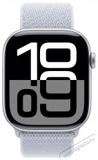 Apple Watch Series 10 46mm Cellular Silver Aluminium Case with Blue Cloud Sport Loop Mobil / Kommunikáció / Smart - Okos eszköz - Okosóra - 523657
