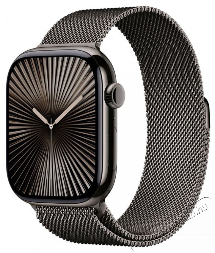 Apple Watch Series 10 46mm Cellular Slate Titanium Case with Slate Milanese Loop - S/M Mobil / Kommunik&aacute;ci&oacute; / Smart - Okos eszk&ouml;z - Okos&oacute;ra - 523660