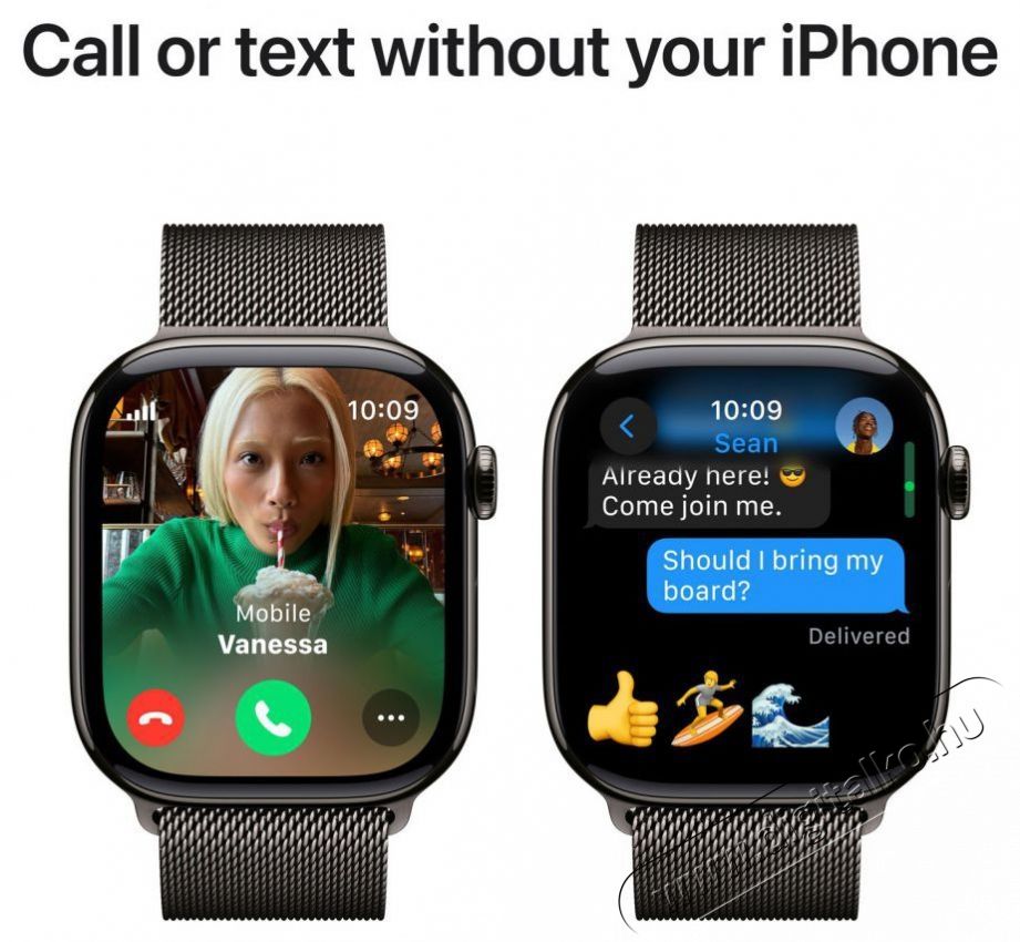 Apple Watch Series 10 46mm Cellular Slate Titanium Case with Slate Milanese Loop - S/M Mobil / Kommunik&aacute;ci&oacute; / Smart - Okos eszk&ouml;z - Okos&oacute;ra - 523660