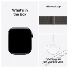 Apple Watch Series 10 46mm Cellular Slate Titanium Case with Slate Milanese Loop - S/M Mobil / Kommunik&aacute;ci&oacute; / Smart - Okos eszk&ouml;z - Okos&oacute;ra - 523660