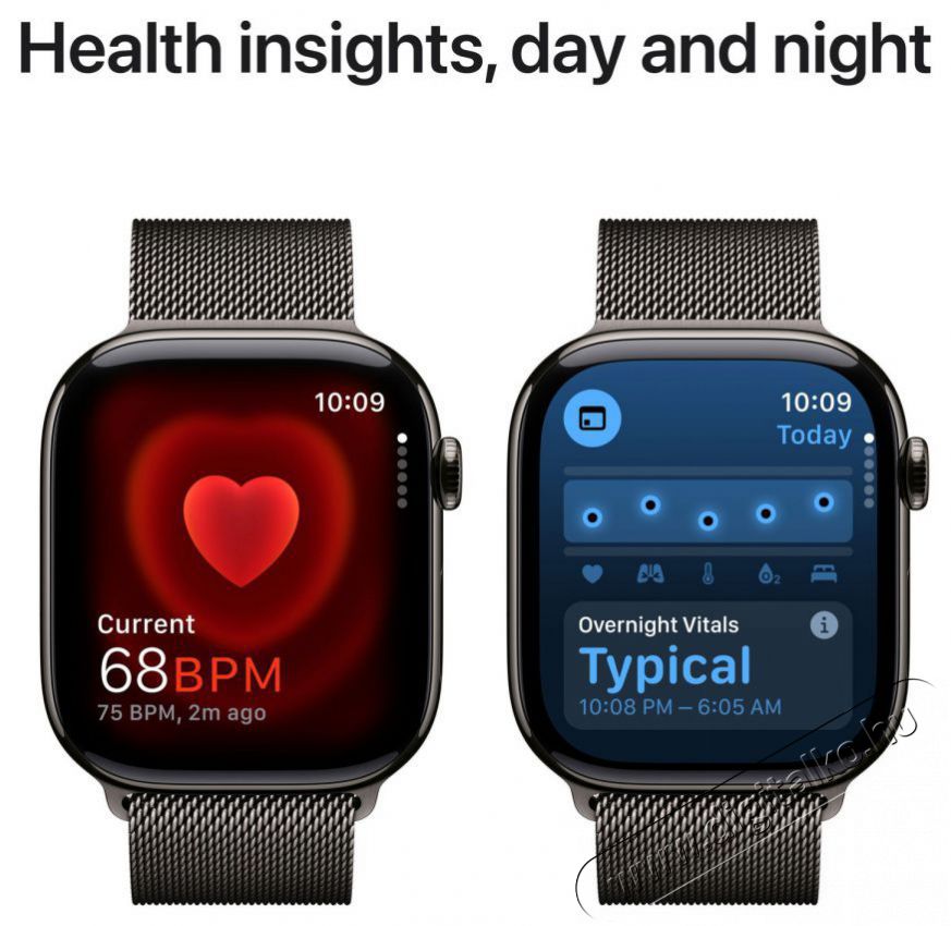 Apple Watch Series 10 46mm Cellular Slate Titanium Case with Slate Milanese Loop - S/M Mobil / Kommunik&aacute;ci&oacute; / Smart - Okos eszk&ouml;z - Okos&oacute;ra - 523660